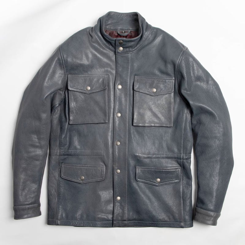 DEGNER デグナー ミドル丈 カウレザー ジャケット グレー