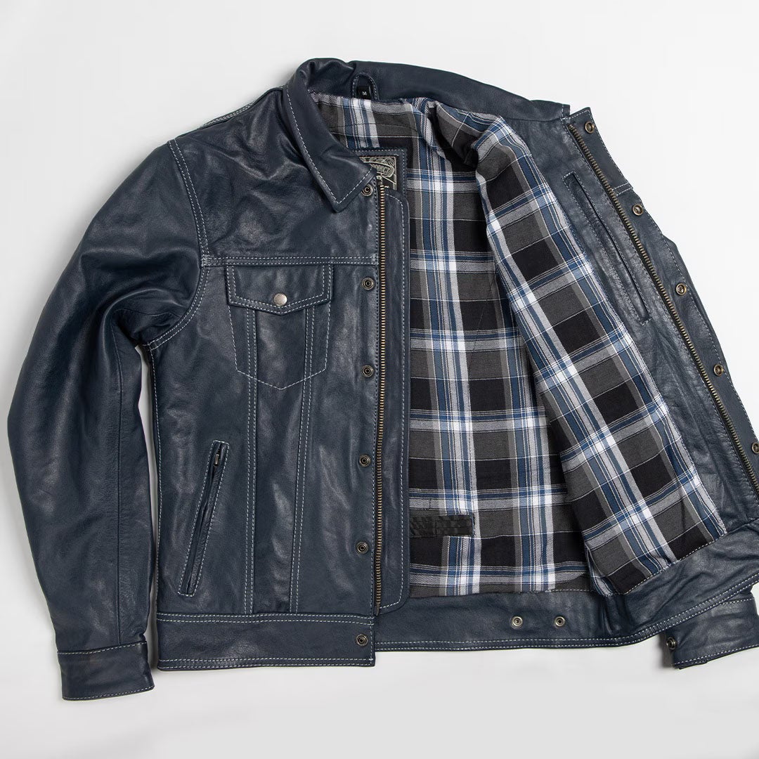 DEGNER デグナー カウレザー ジャケット ネイビー 3