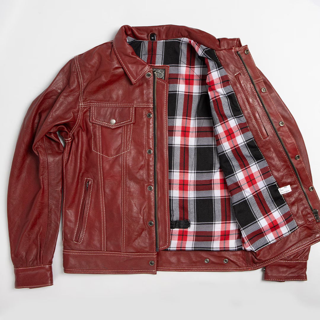 DEGNER デグナー カウレザー ジャケット レッド 3