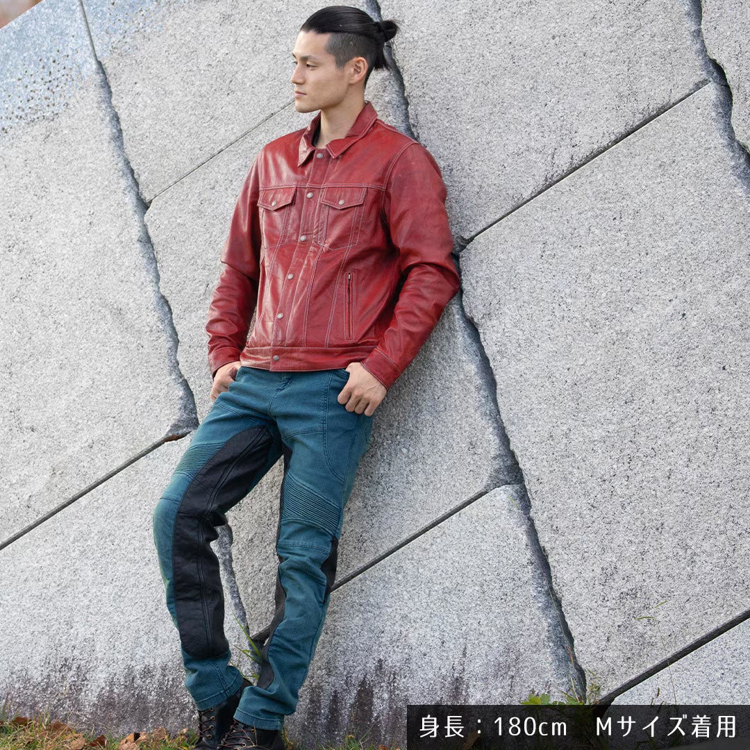 DEGNER デグナー カウレザー ジャケット レッド 5