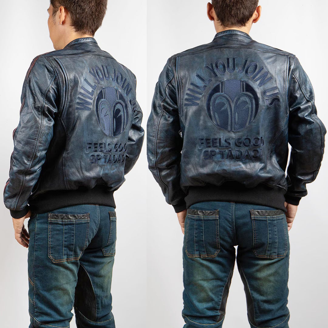 DEGNER デグナー SP忠男 ゴートレザー ジャケット ネイビー