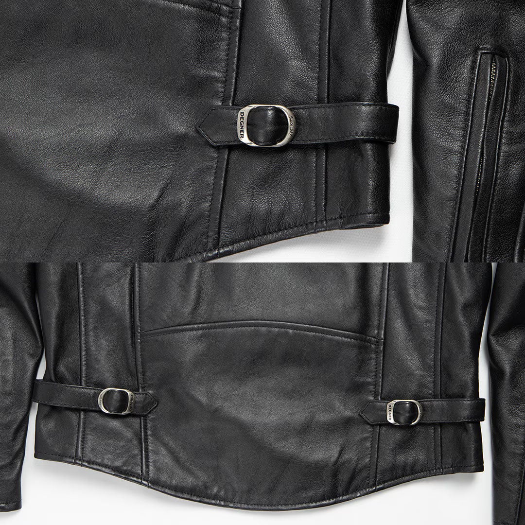 DEGNER デグナー シープレザー Wジャケット ブラック 12