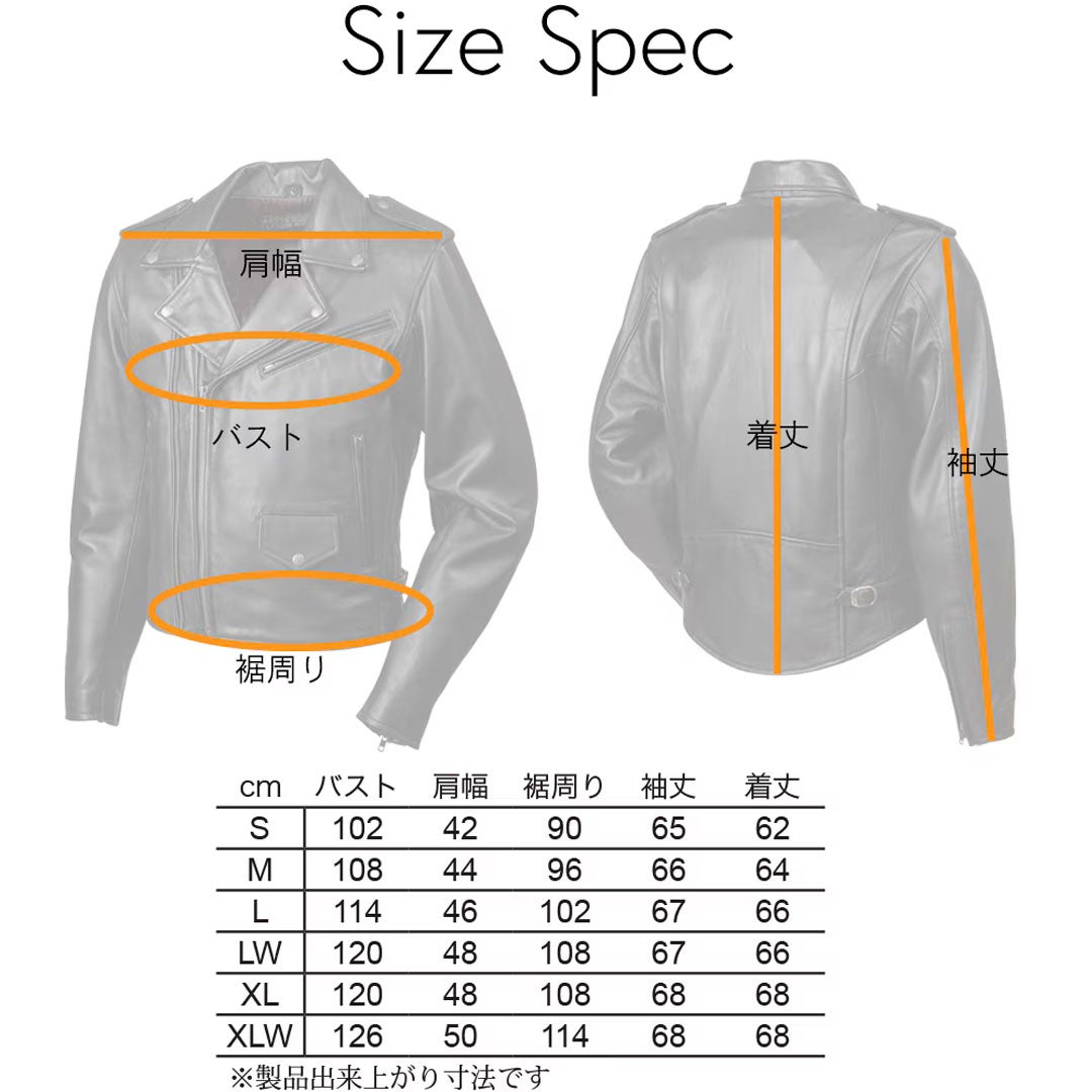 DEGNER デグナー シープレザー Wジャケット ブラック 14