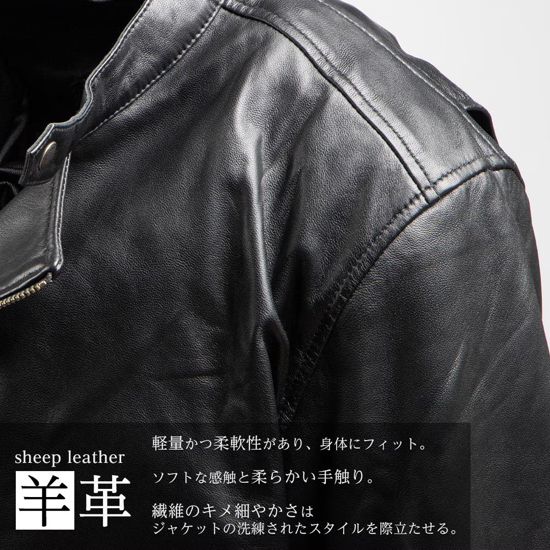 DEGNER デグナー シープレザー ジャケット ブラック 6