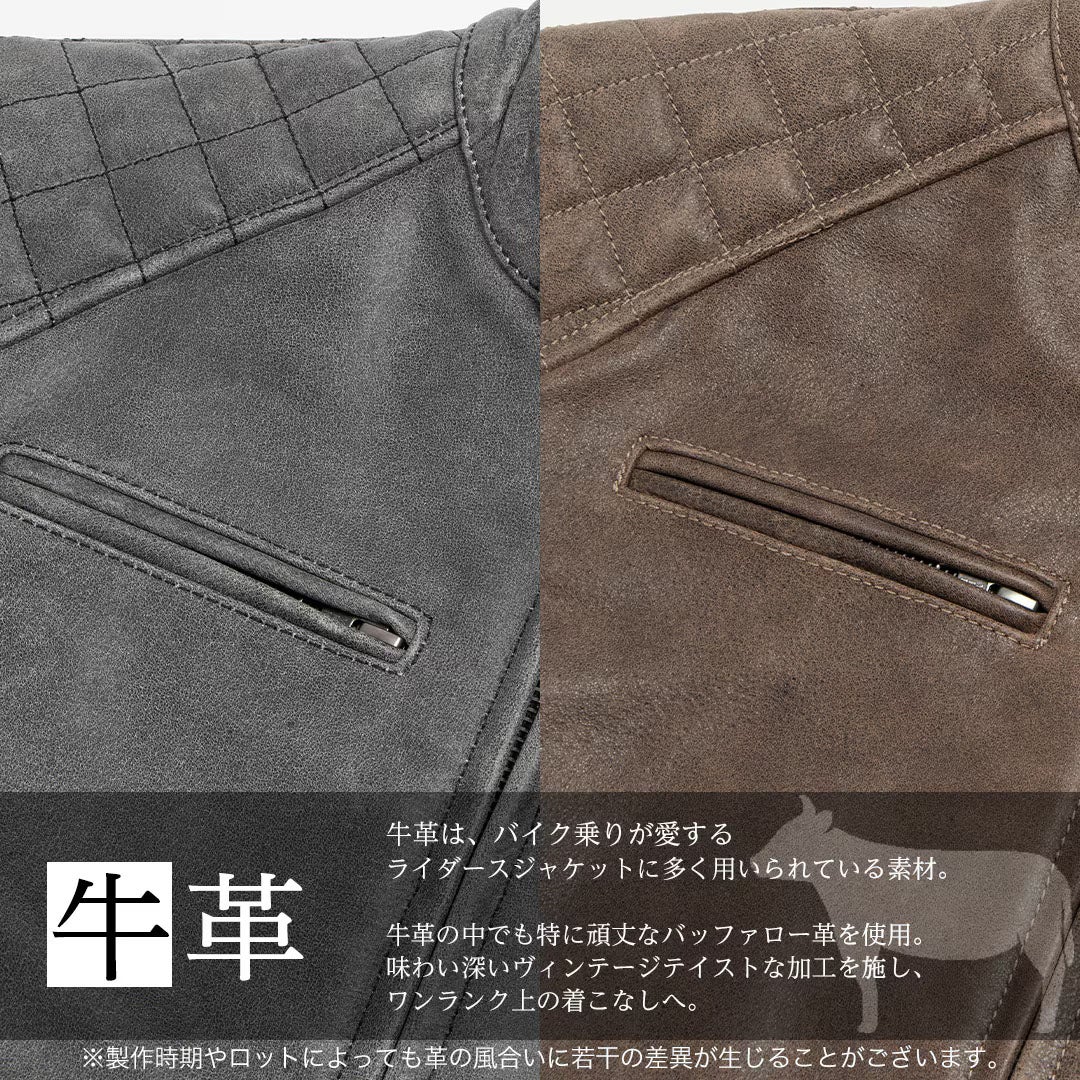 DEGNER デグナー バッファローレザー ジャケット ブラック 4