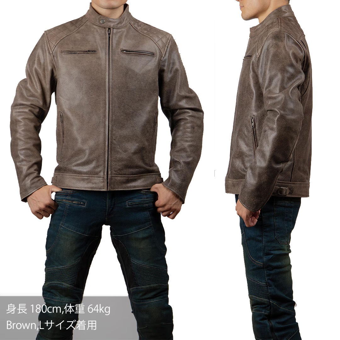 DEGNER デグナー バッファローレザー ジャケット ブラウン 2