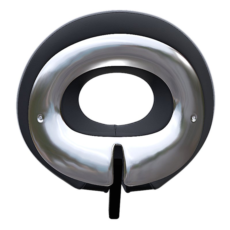 オーバルバック・バックレスト用 リプレースプレート クローム調ABS