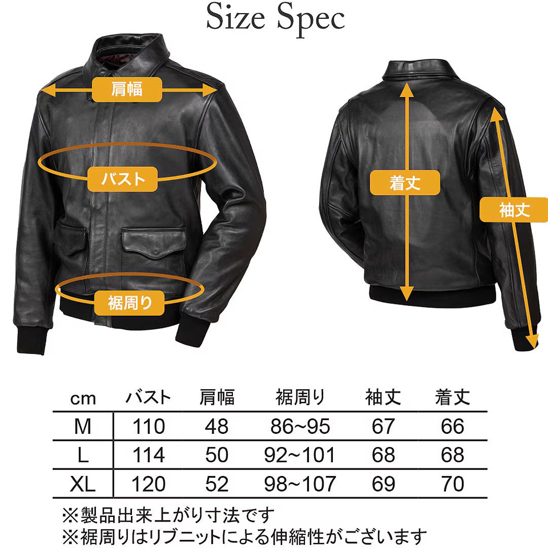 DEGNER デグナー カウレザー A-2 ジャケット 11