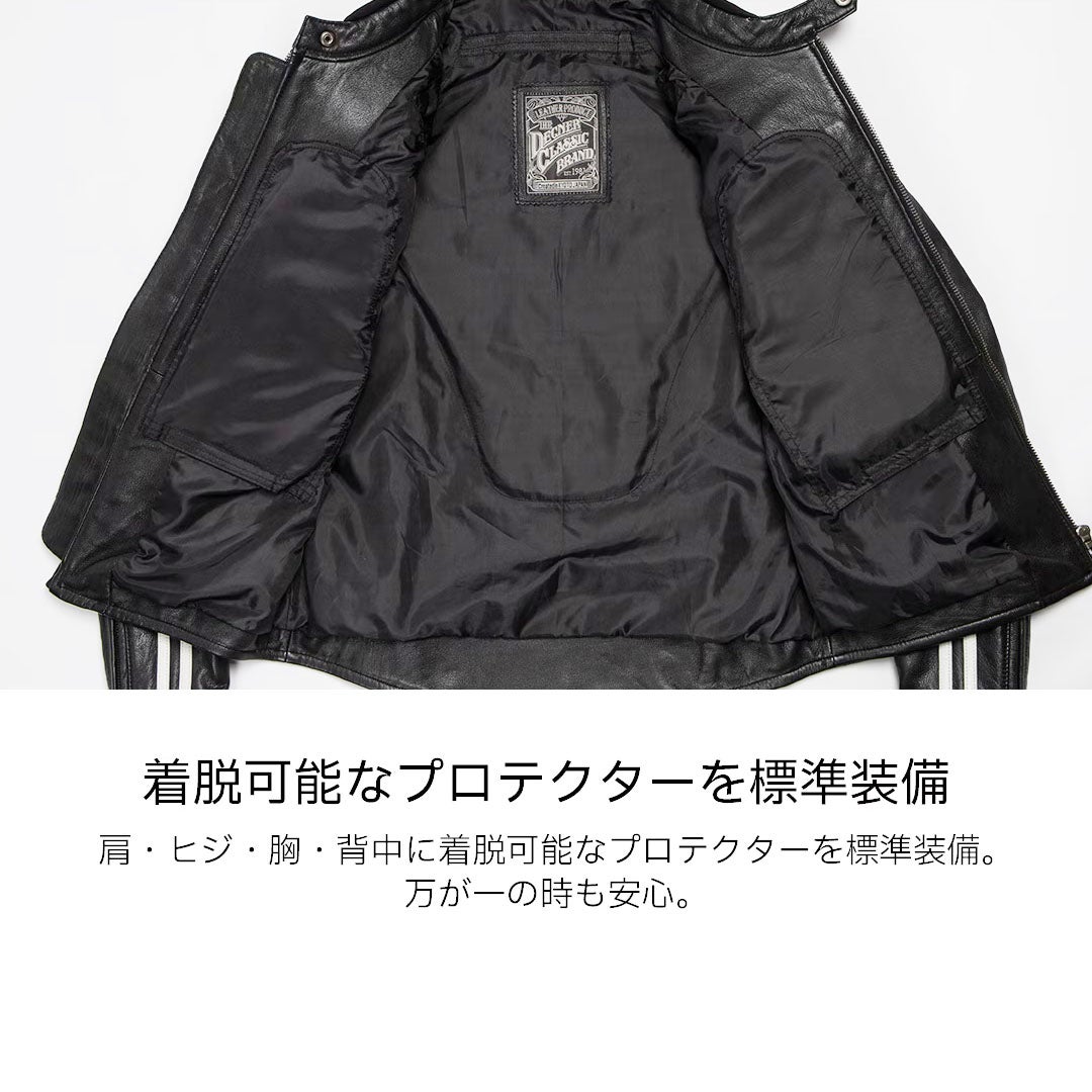 DEGNER デグナー ゴートレザー シングルライダース ジャケット 6