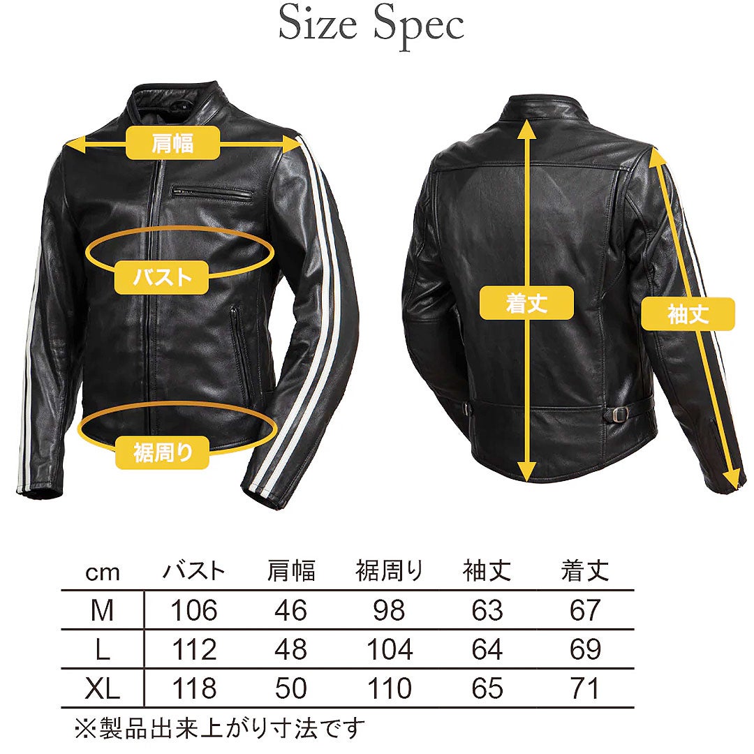 DEGNER デグナー ゴートレザー シングルライダース ジャケット 11