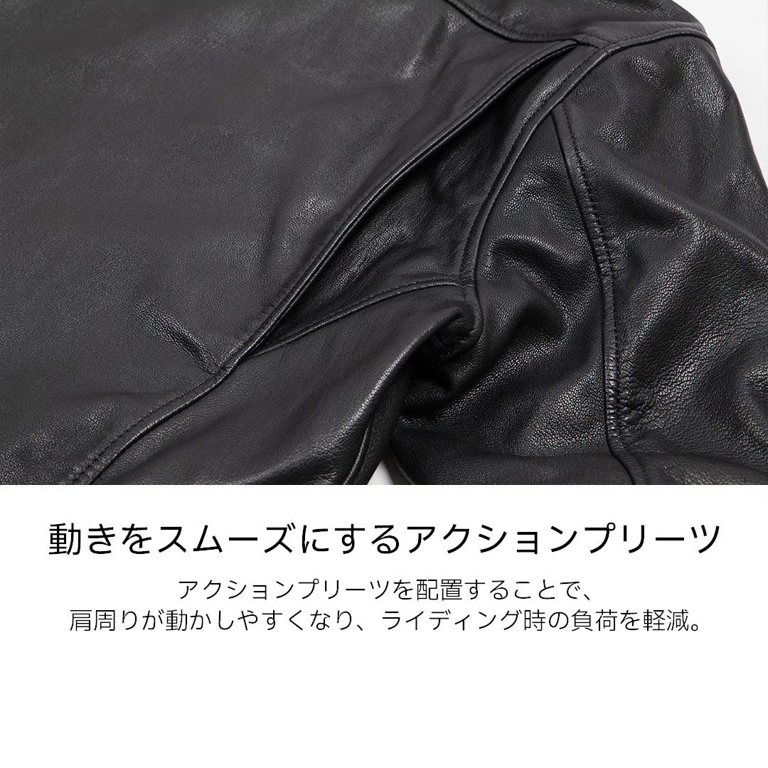 DEGNER デグナー ゴートレザー シングルライダース ジャケット ホワイト 8