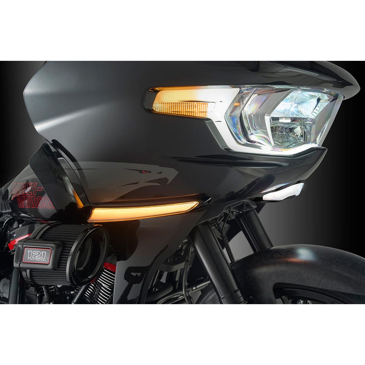 2024以降ロードグライド ウィングレット LEDフェアリングライト (クローム)3