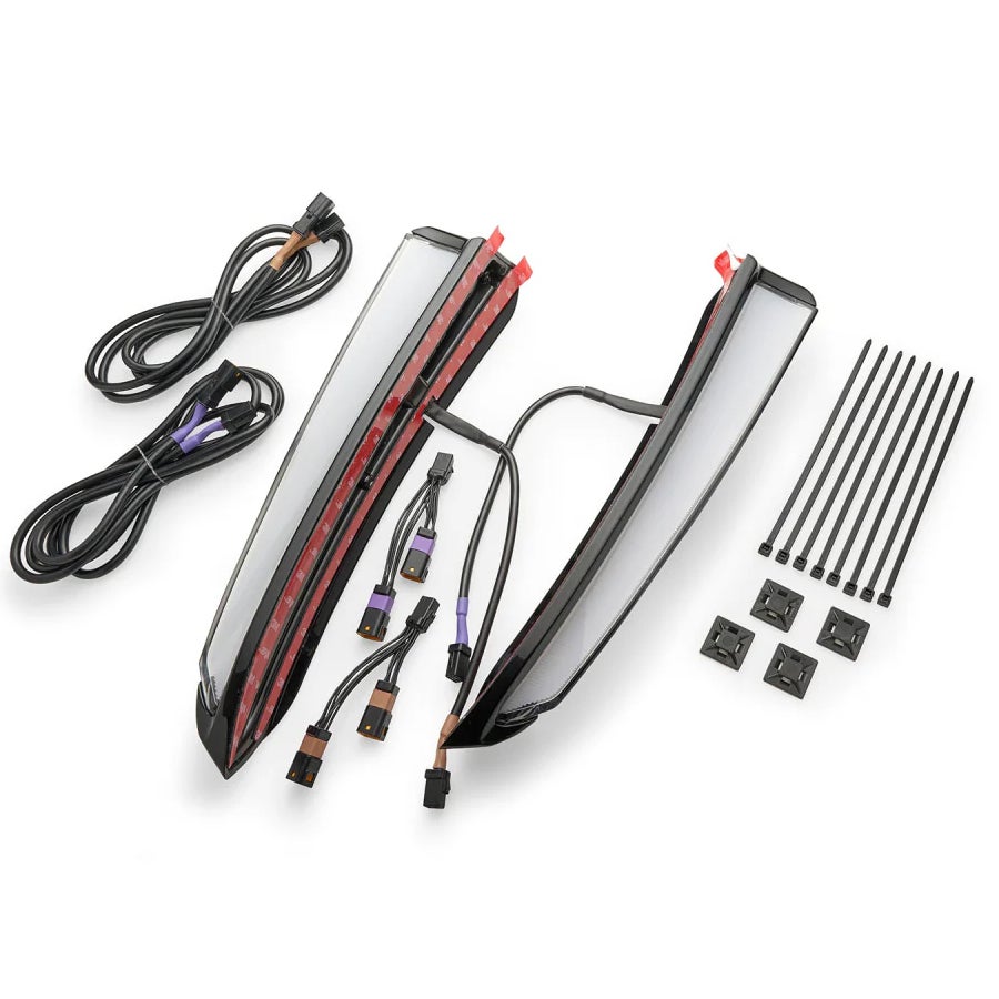 2024以降ロードグライド ウィングレット LEDフェアリングライト (ブラック)3