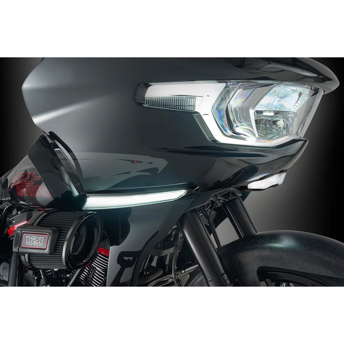 2024以降ロードグライド ウィングレット LEDフェアリングライト (ブラック)5