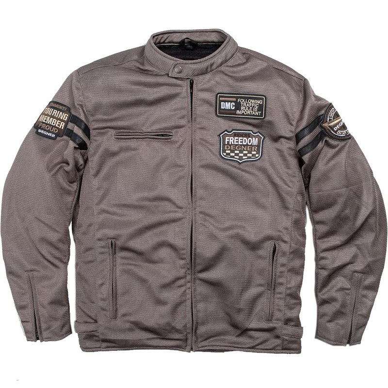 DEGNER デグナー テキスタイル フルメッシュジャケット グレー