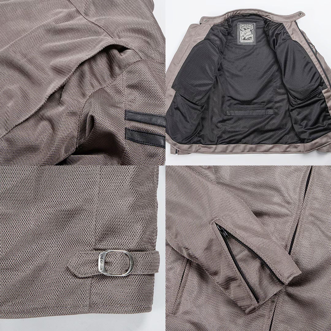 DEGNER デグナー テキスタイル フルメッシュジャケット グレー 3