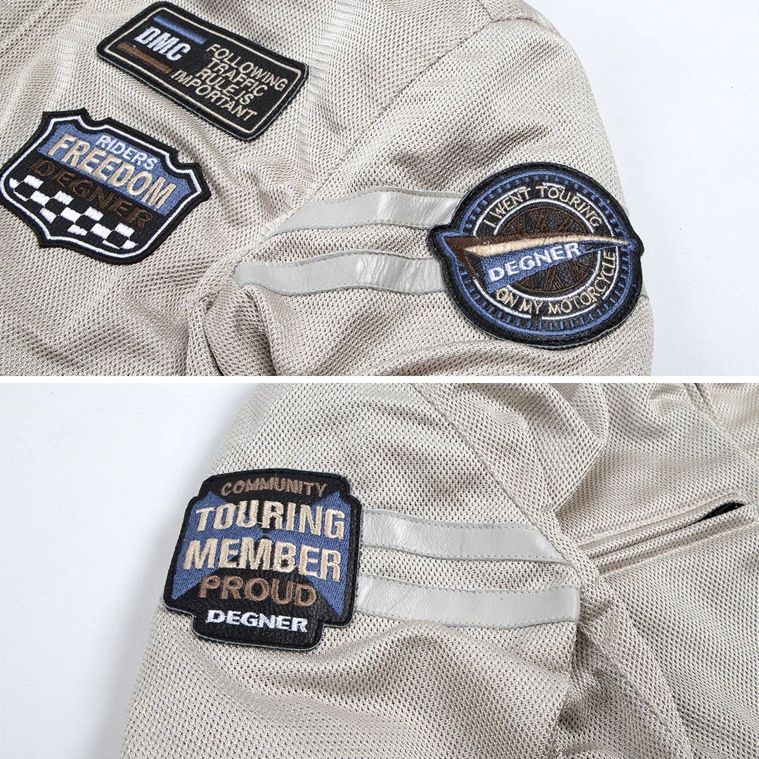 DEGNER デグナー テキスタイル フルメッシュジャケット ベージュ 5