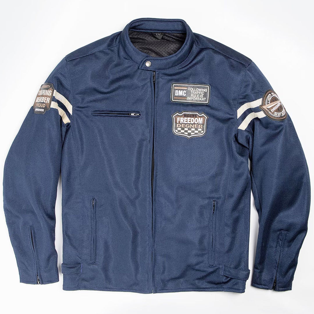 DEGNER デグナー テキスタイル フルメッシュジャケット ネイビー
