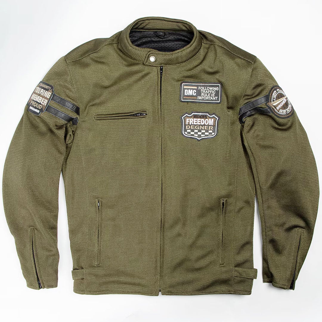 DEGNER デグナー テキスタイル フルメッシュジャケット オリーブ
