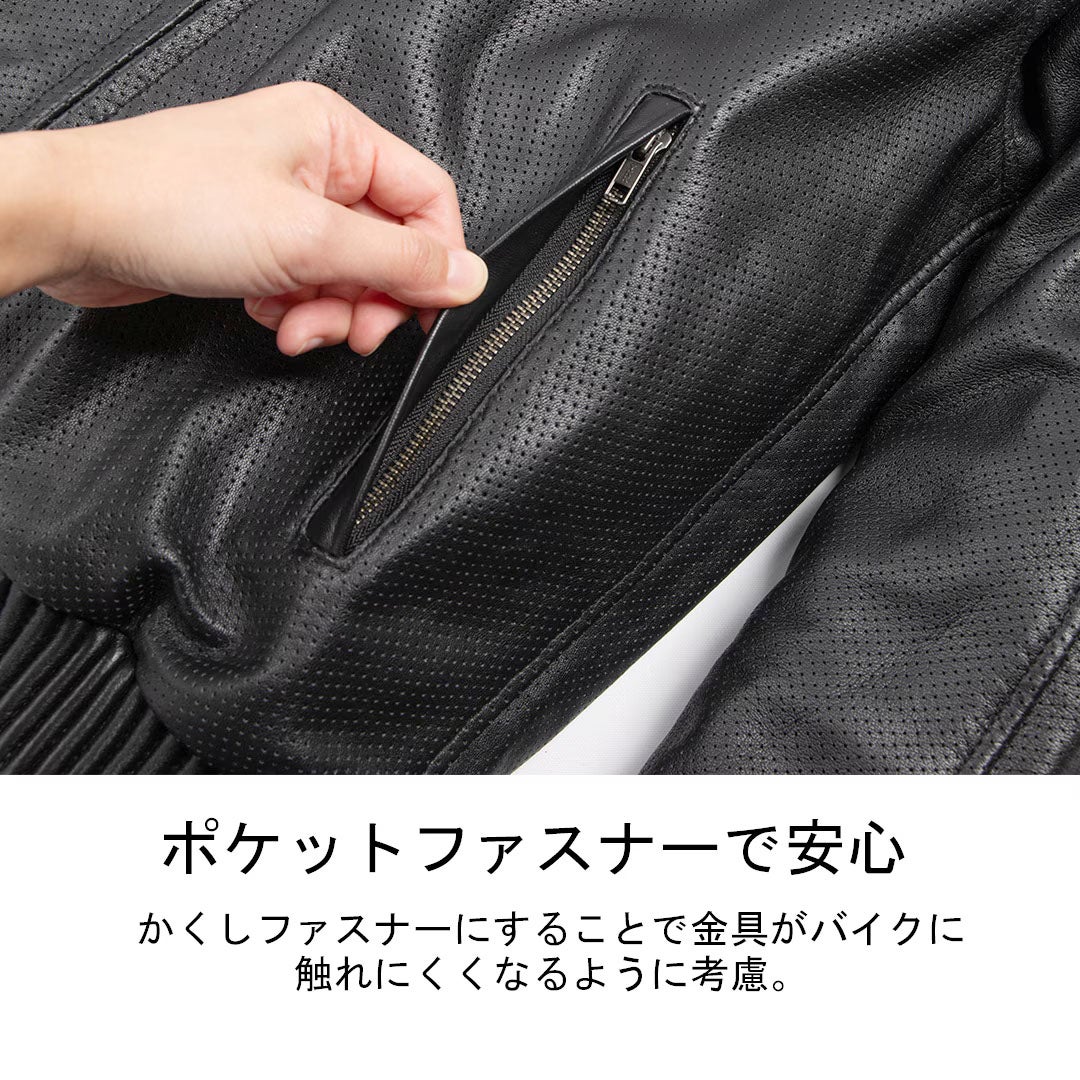 DEGNER デグナー シープレザー メッシュジャケット 9