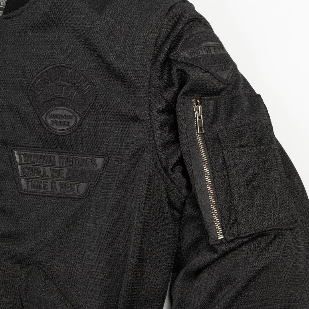 DEGNER デグナー MA-1スタイル メッシュジャケット ブラック 4