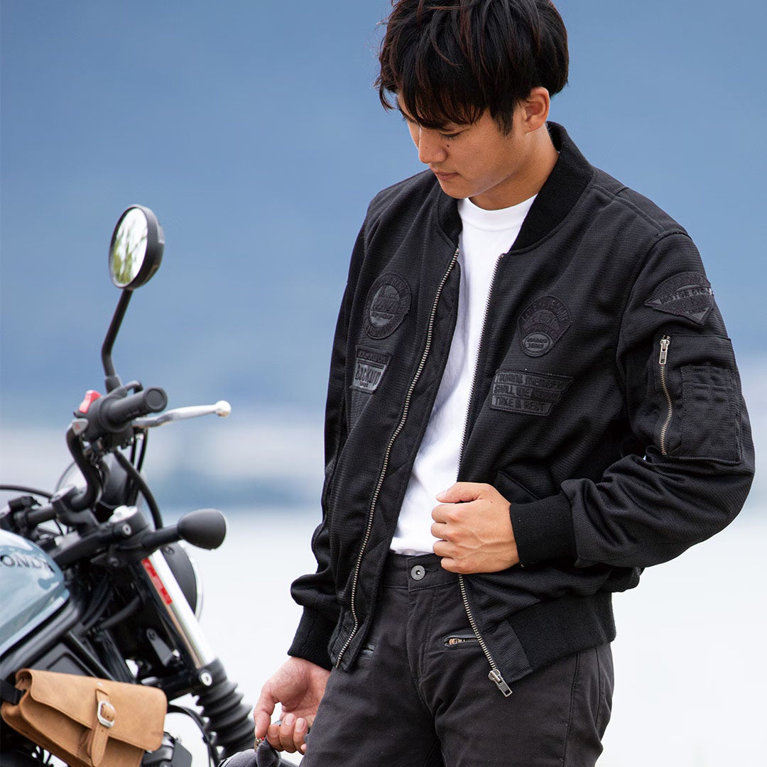 DEGNER デグナー MA-1スタイル メッシュジャケット ブラック 9