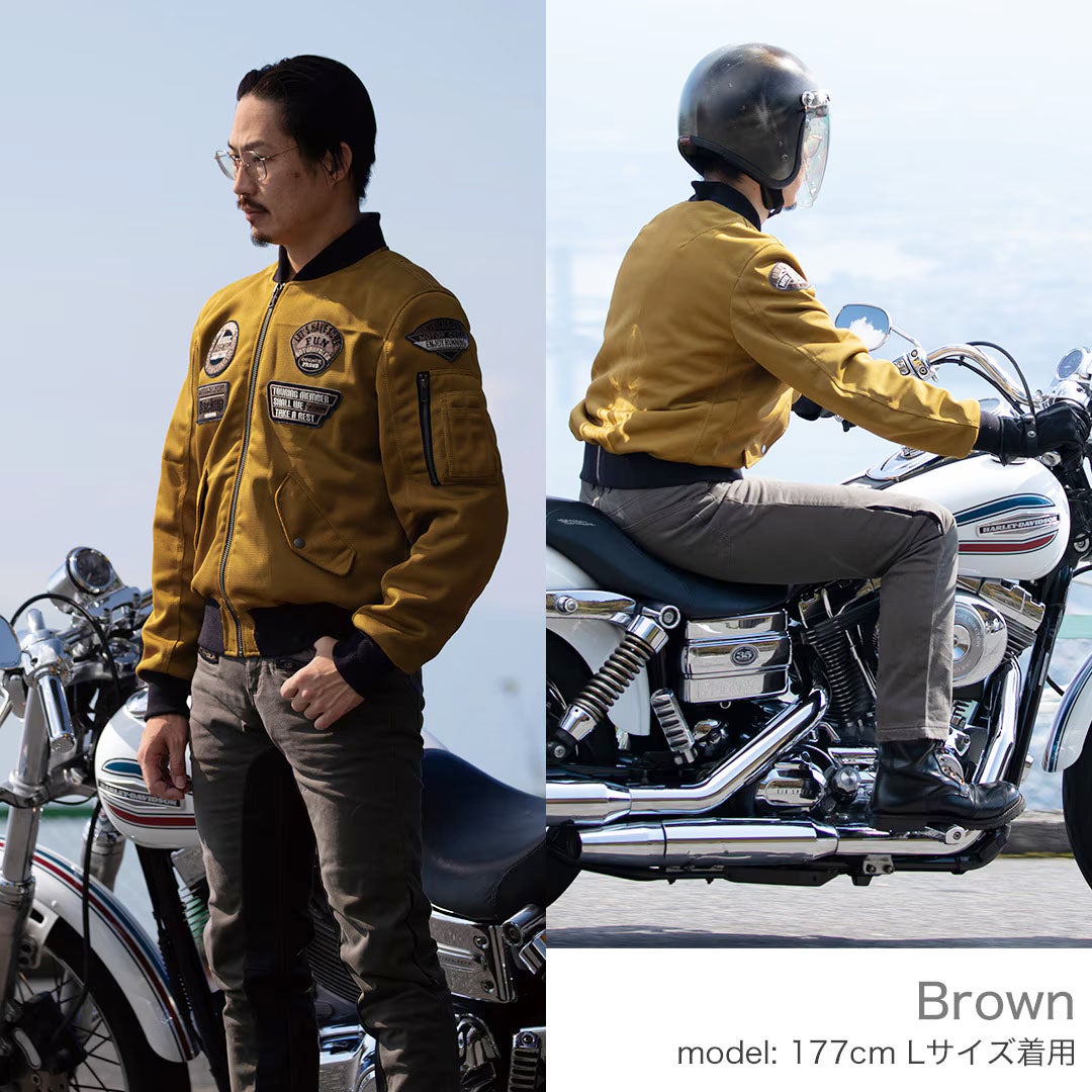 DEGNER デグナー MA-1スタイル メッシュジャケット ブラウン 5