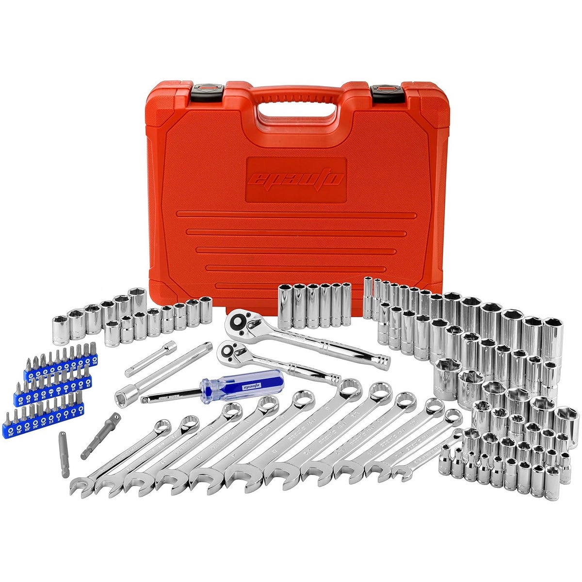 EPAuto インチ&mmサイズ・メカニックツールセット 122個1