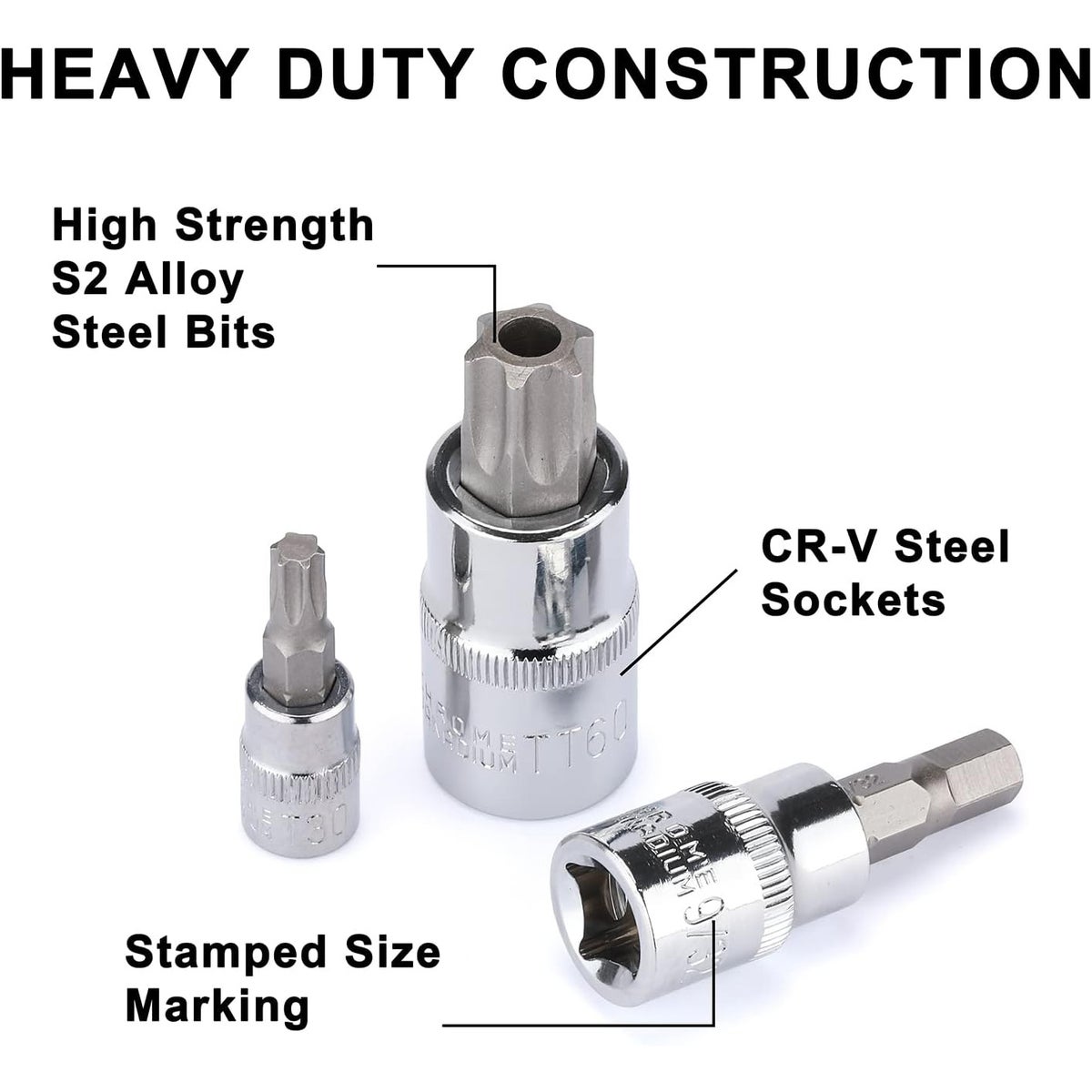 Mayouko インチ&mmサイズ・ビットソケット 107個セット3
