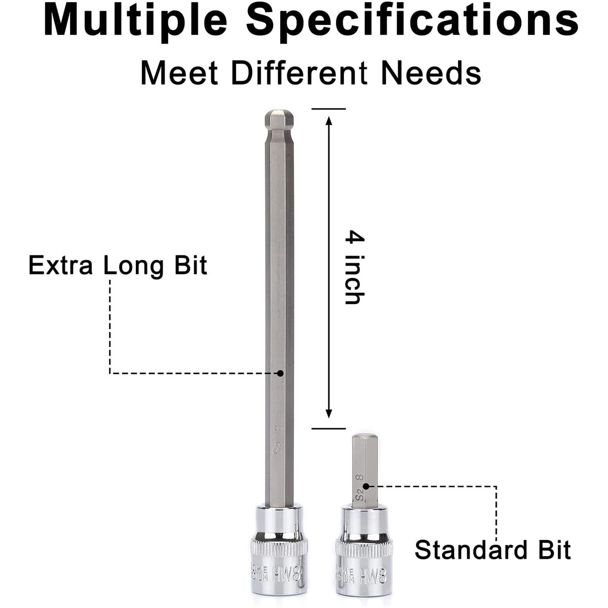 Mayouko インチ&mmサイズ・ビットソケット 107個セット6