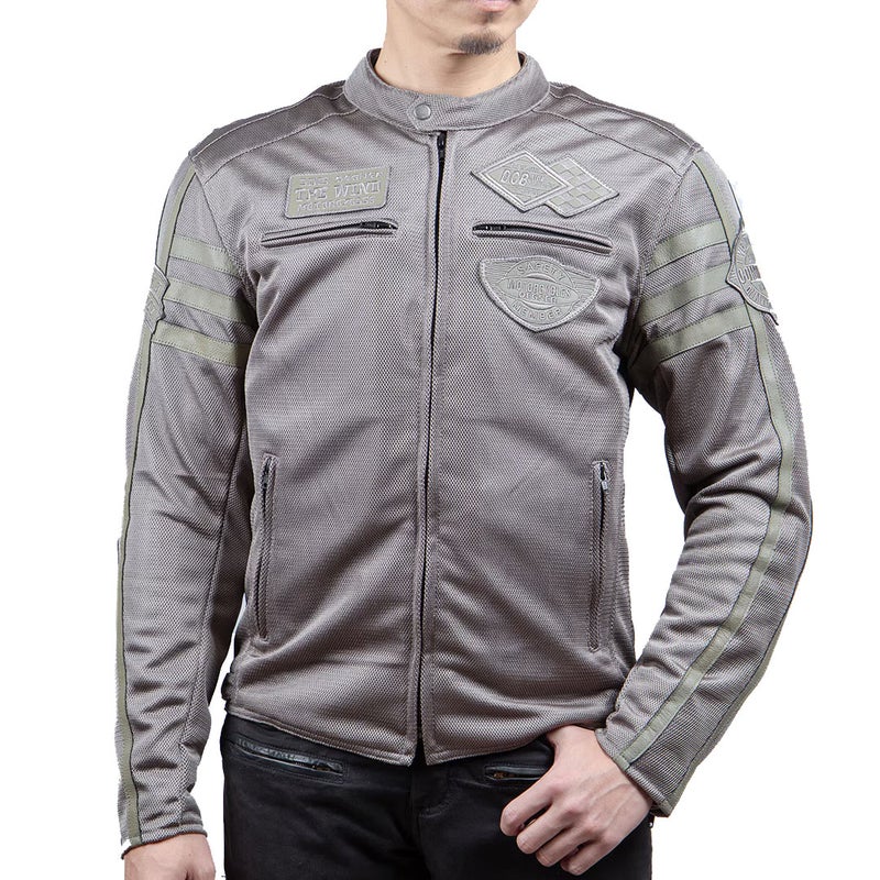 DEGNER デグナー テキスタイル フルメッシュジャケット グレー