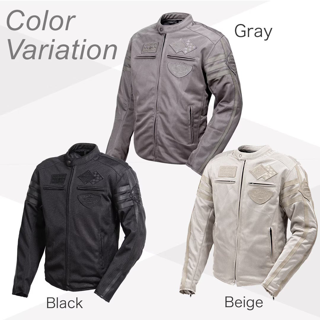 DEGNER デグナー テキスタイル フルメッシュジャケット グレー 6