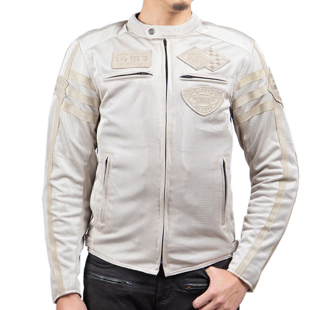 DEGNER メッシュバイクジャケット シルバーベージュ DEGNER デグナー テキスタイル フルメッシュジャケット ベージュ
