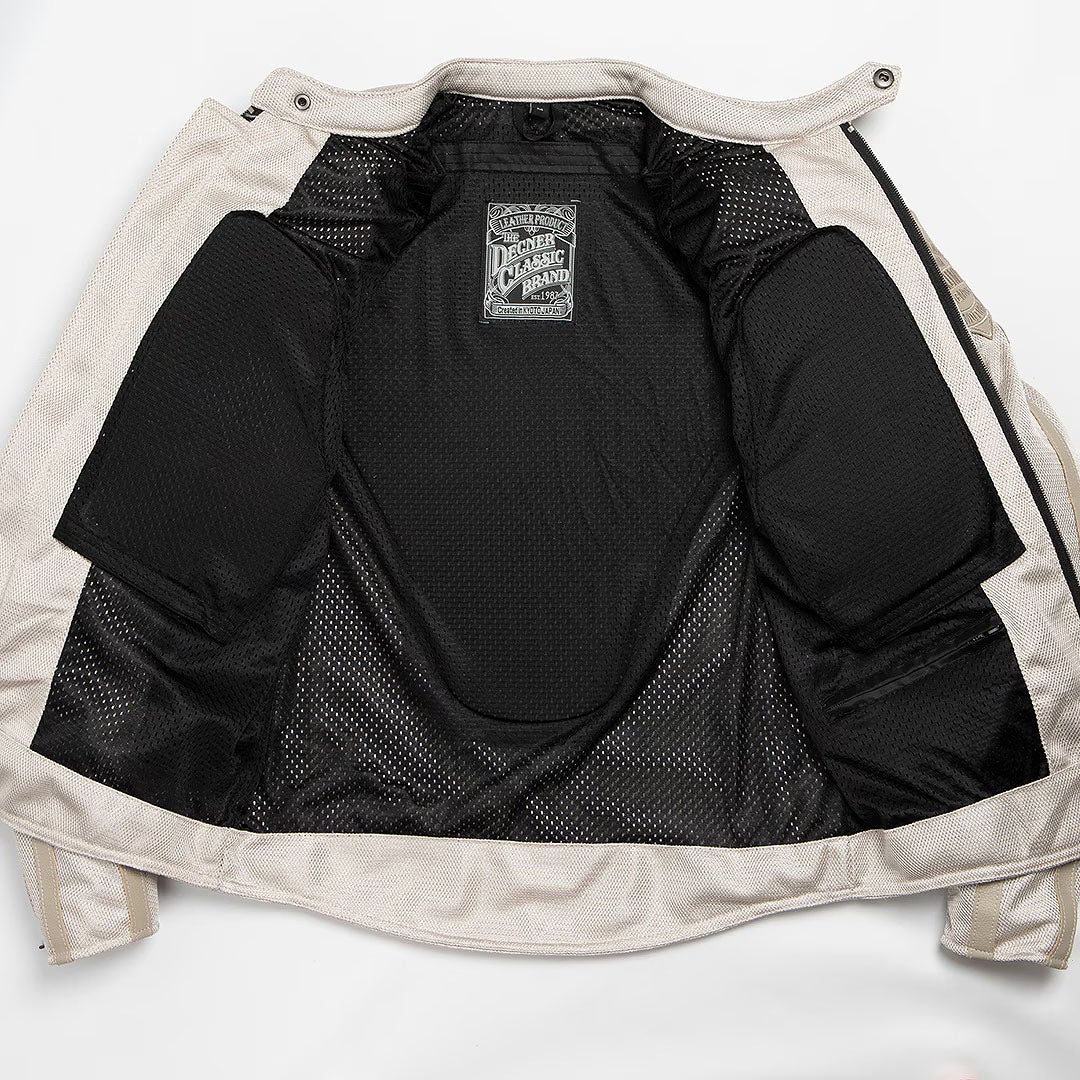 DEGNER デグナー テキスタイル フルメッシュジャケット ベージュ 4