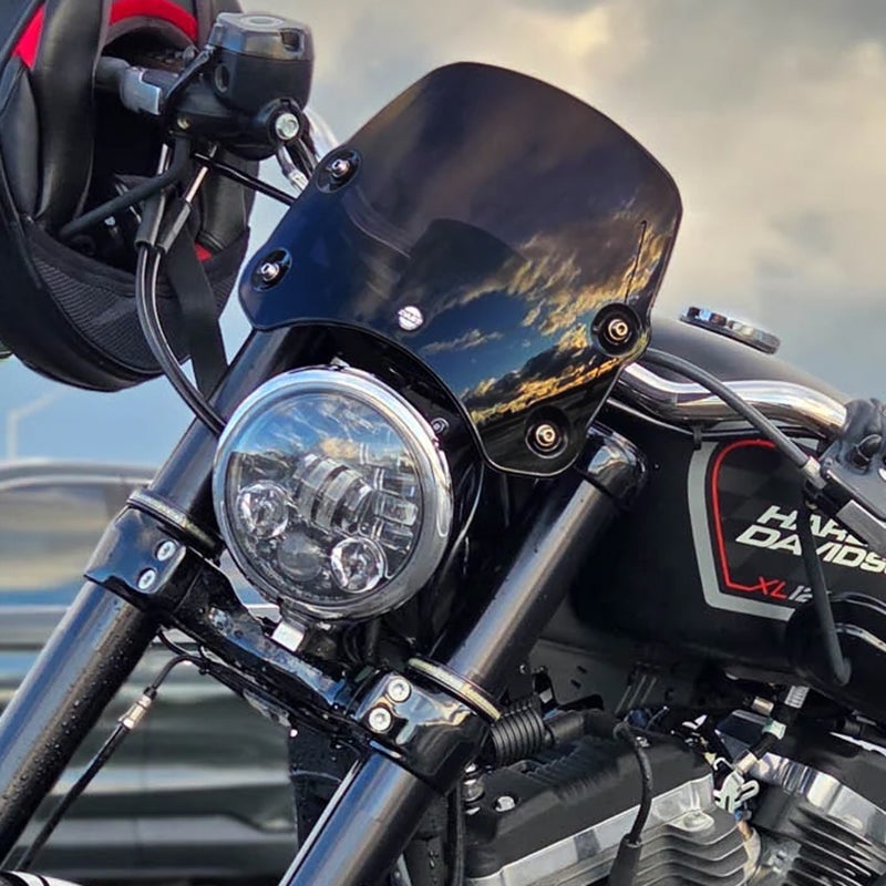 フライスクリーン ピラーニャS3 (ブラック) ソフテイルスタンダード