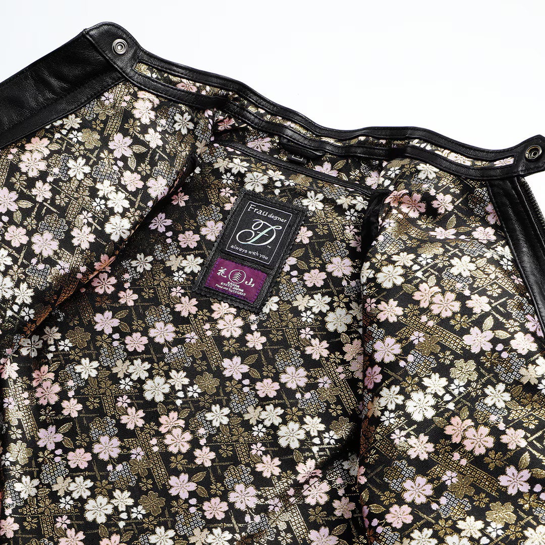 DEGNER デグナー レディース 金襴 シープレザー ジャケット 桧垣桜 3