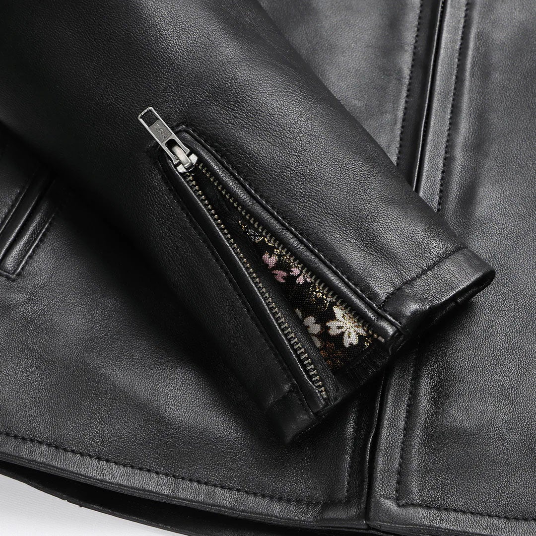 DEGNER デグナー レディース 金襴 シープレザー ジャケット 桧垣桜 6