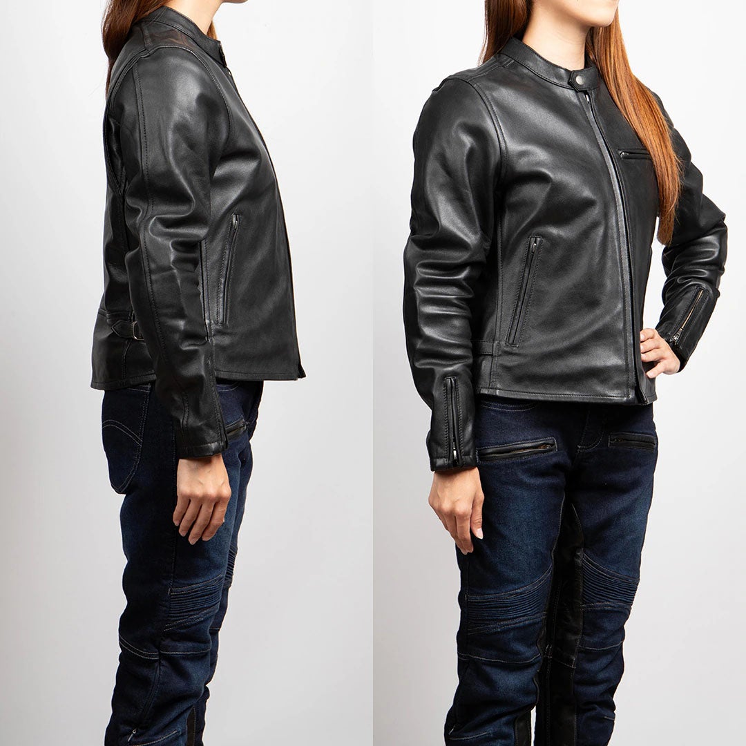 DEGNER デグナー レディース 金襴 シープレザー ジャケット 流水雪輪 11