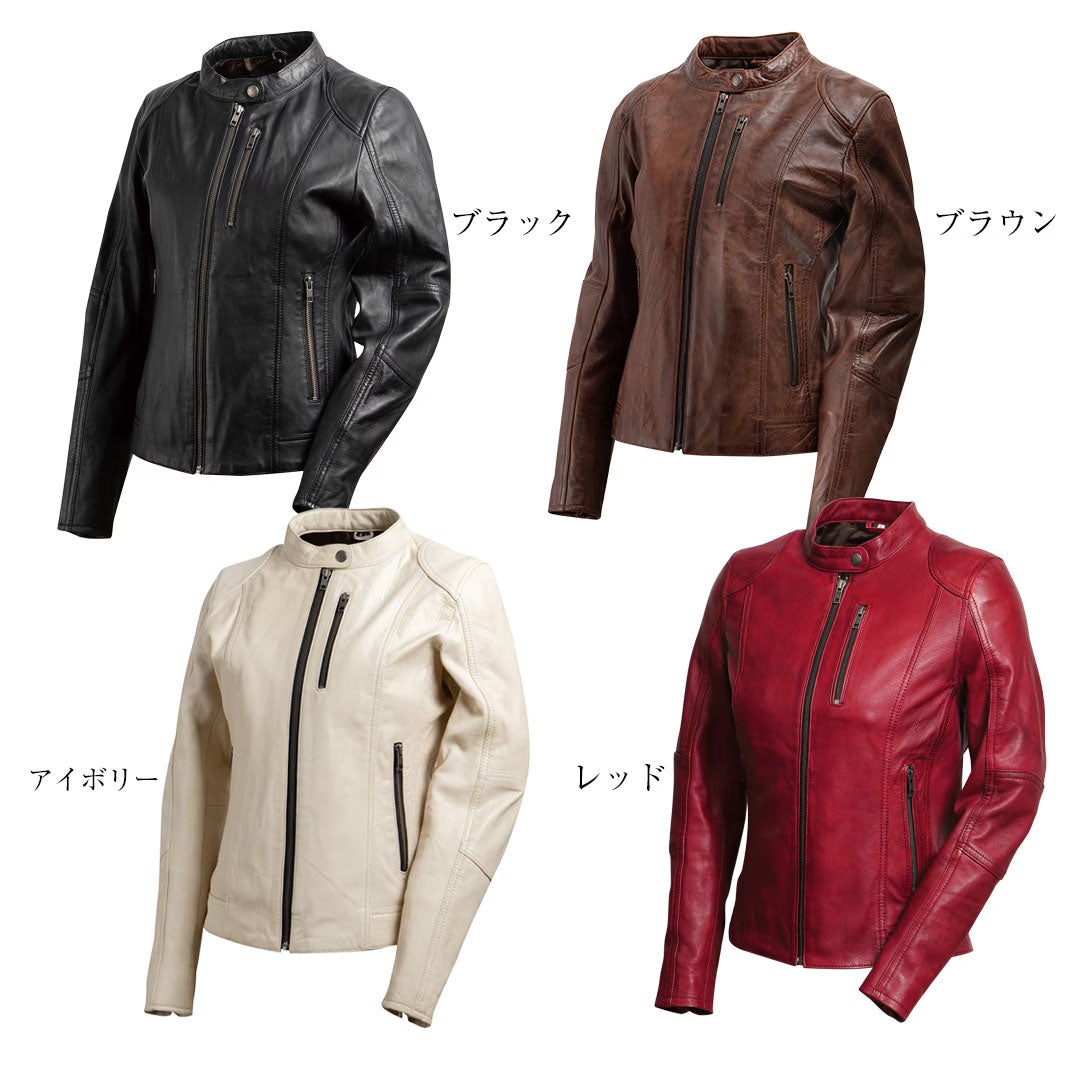 DEGNER デグナー レディース シープレザー ジャケット ブラック 4