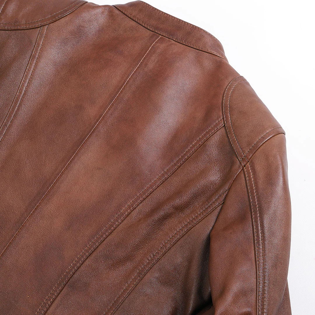 DEGNER デグナー レディース シープレザー ジャケット ブラウン 5