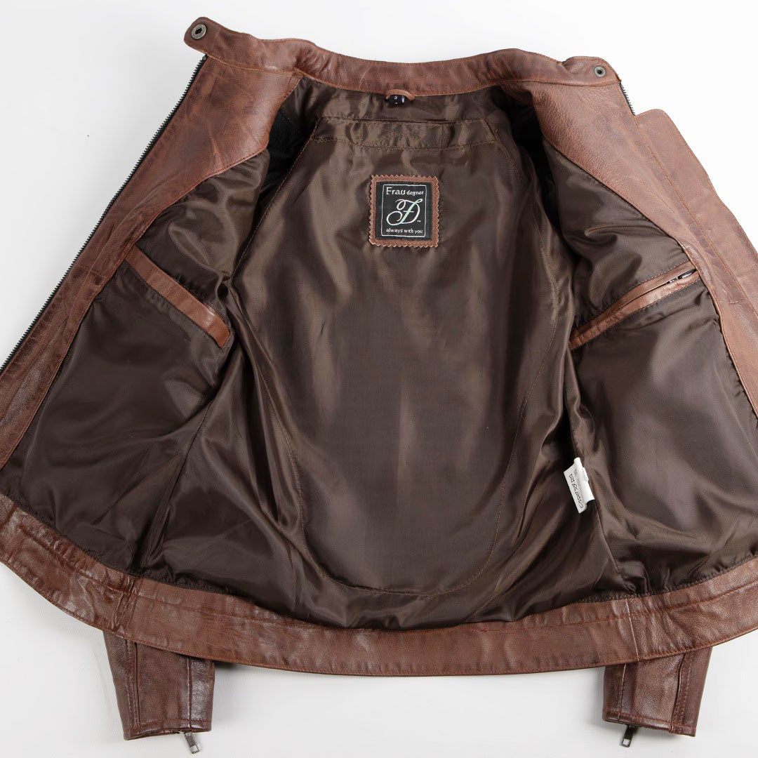 DEGNER デグナー レディース シープレザー ジャケット ブラウン 6