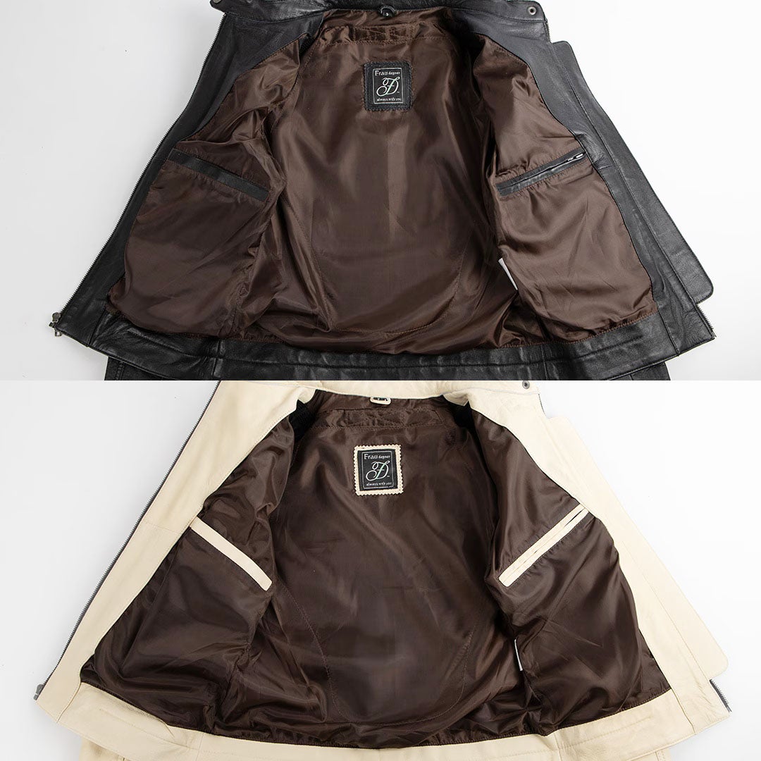 DEGNER デグナー レディース シープレザー ジャケット ベージュ 5