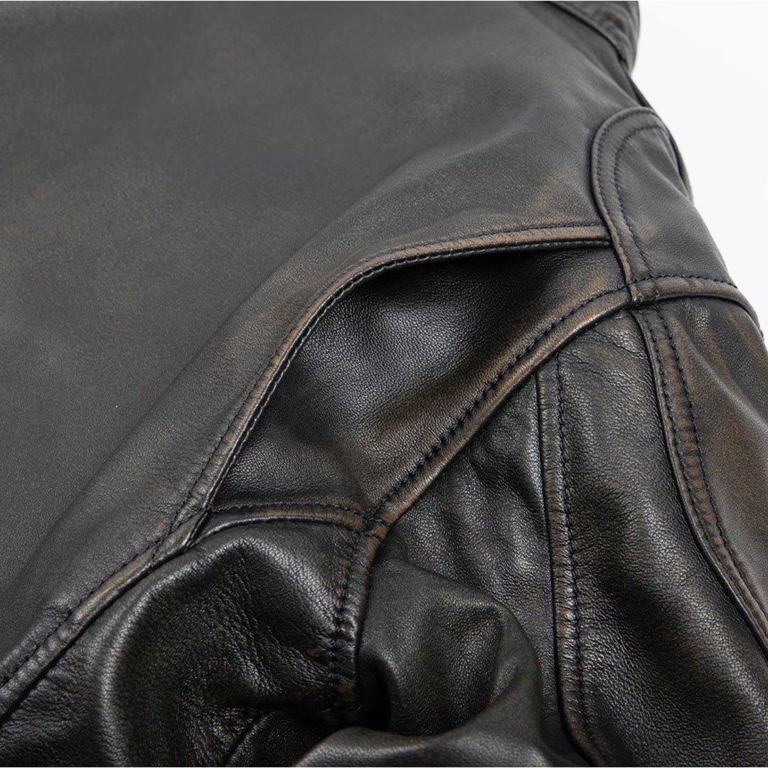 DEGNER デグナー レディース シープレザー ジャケット ワッペン付き 9