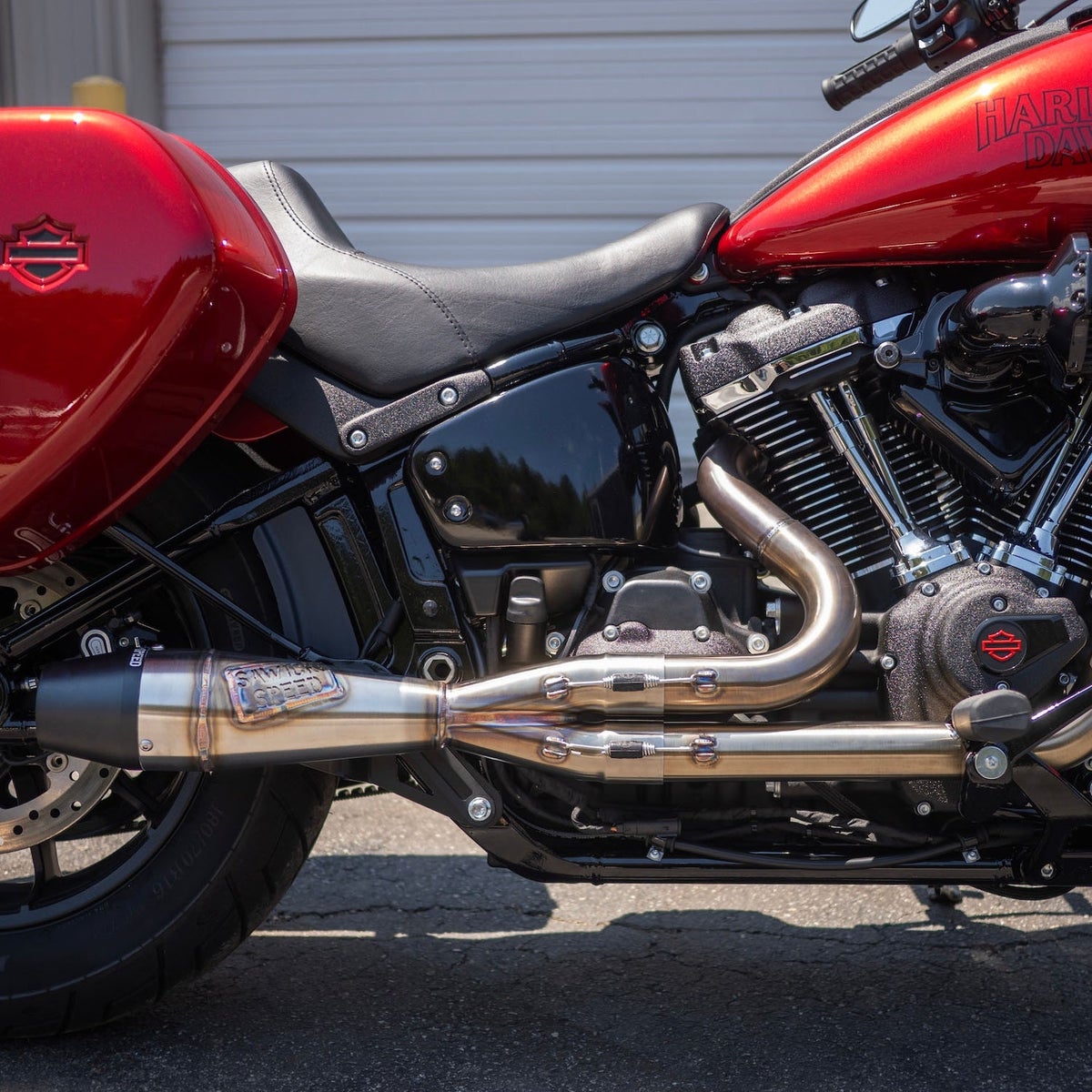 Intimidator ショーティー・2-1フルエキゾーストマフラー (ステンレス/ビレットエンド)