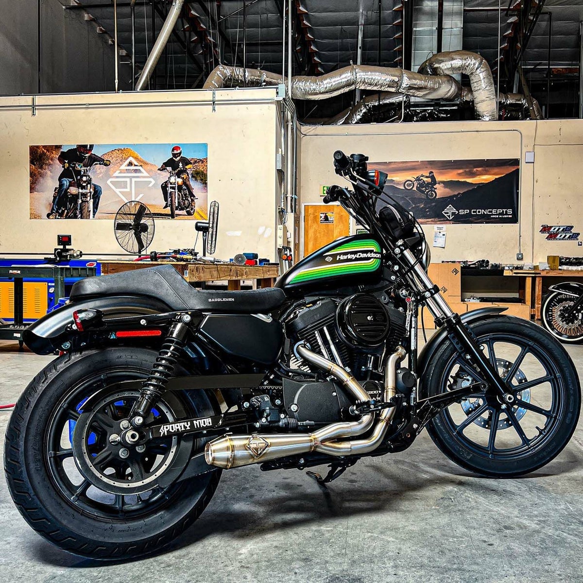  SP Concepts Lane Splitter フルエキゾーストマフラー 2004～2013以前 スポーツスター 