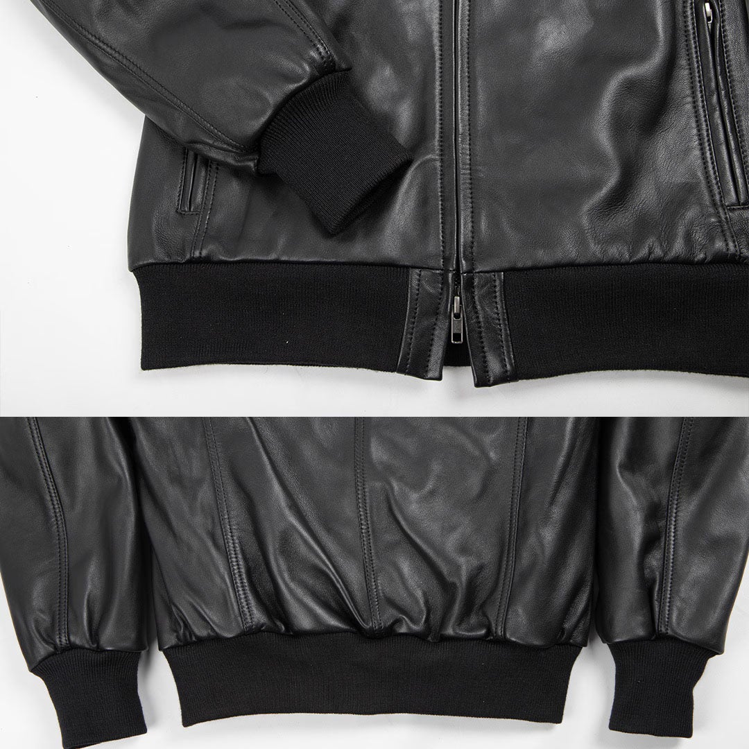 DEGNER デグナー レディース フード付き シープレザー ジャケット ブラック 8