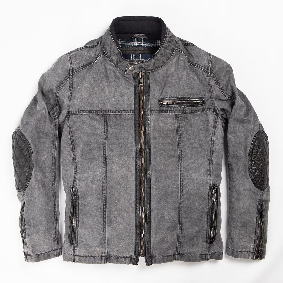 DEGNER デグナー レディース テキスタイル/レザー コンビジャケット ブラック 4