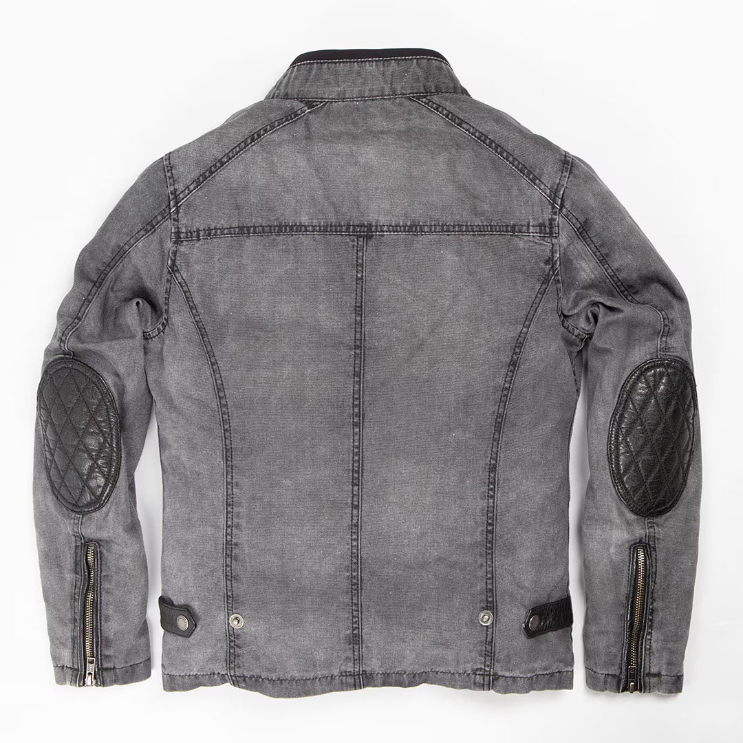 DEGNER デグナー レディース テキスタイル/レザー コンビジャケット ブラック 5