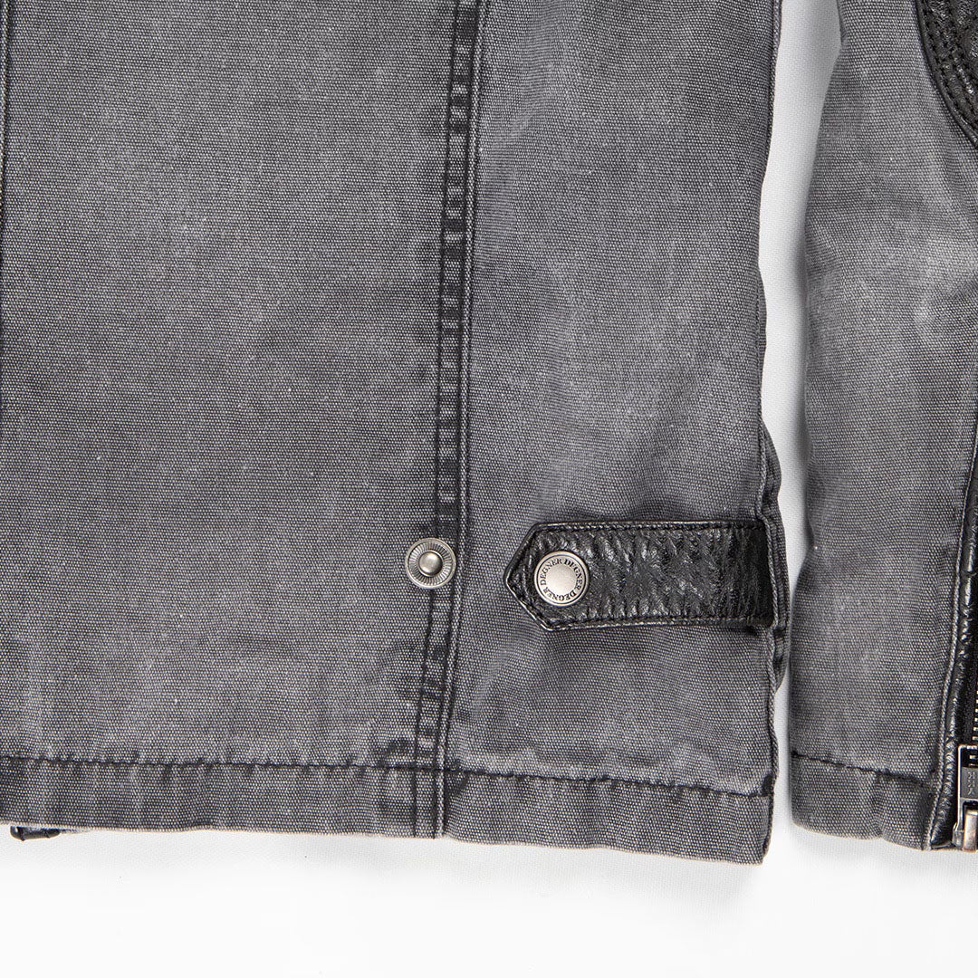 DEGNER デグナー レディース テキスタイル/レザー コンビジャケット ブラック 7