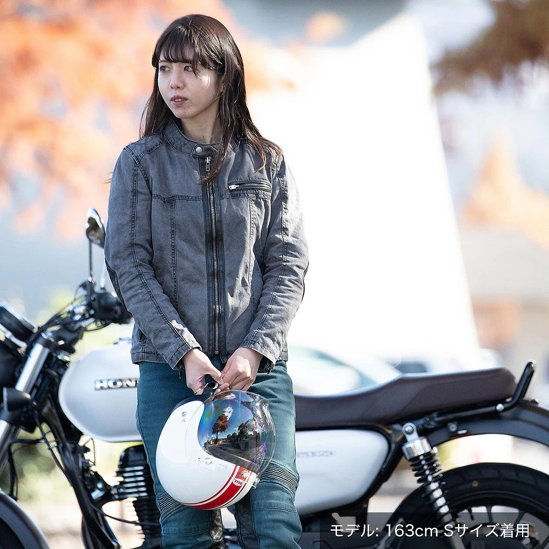 DEGNER デグナー レディース テキスタイル/レザー コンビジャケット ブラック 9